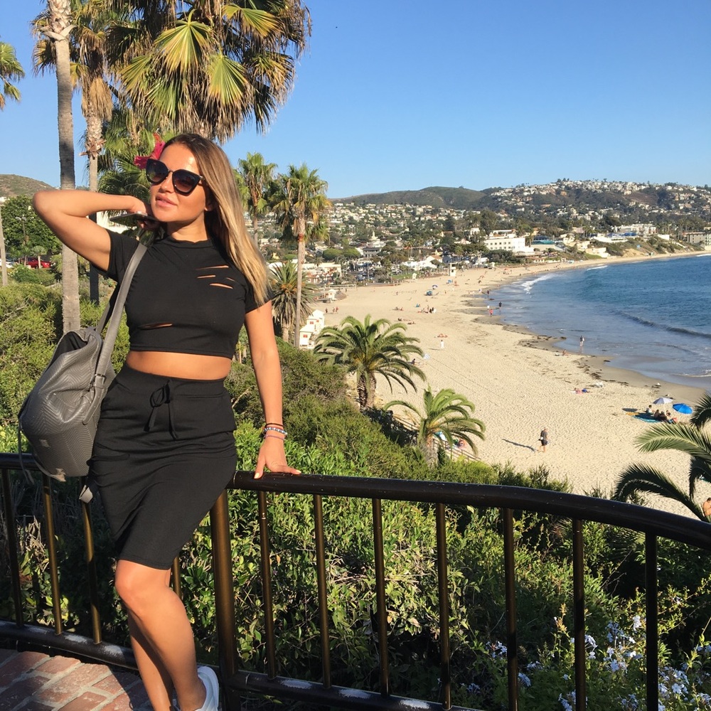 Set skirt crop top